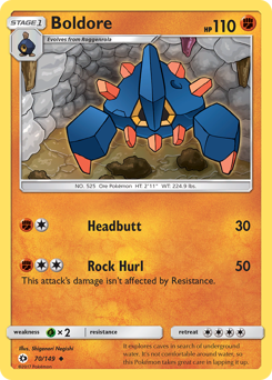 Boldore z edície Sun & Moon, karta č.70