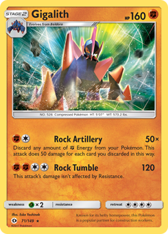 Gigalith z edície Sun & Moon, karta č.71
