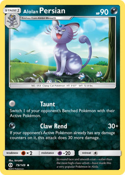 Alolan Persian z edície Sun & Moon, karta č.79