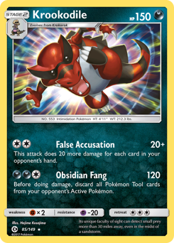 Krookodile z edície Sun & Moon, karta č.85