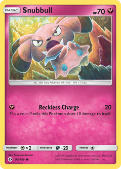 Snubbull z edície Sun & Moon, karta č.90