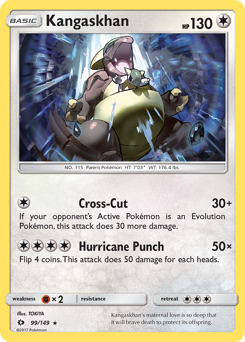 Kangaskhan z edície Sun & Moon, karta č.99