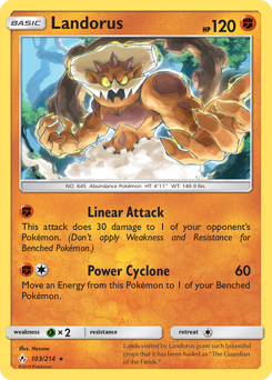 Landorus z edície Unbroken Bonds, karta č.103
