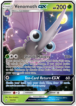 Venomoth-GX z edície Unbroken Bonds, karta č.12