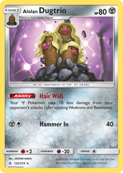 Alolan Dugtrio z edície Unbroken Bonds, karta č.122