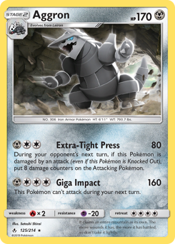 Aggron z edície Unbroken Bonds, karta č.125