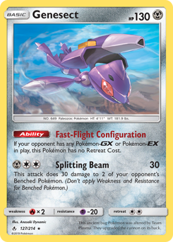 Genesect z edície Unbroken Bonds, karta č.127