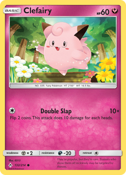 Clefairy z edície Unbroken Bonds, karta č.132
