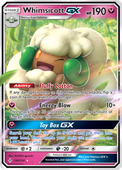 Whimsicott-GX z edície Unbroken Bonds, karta č.140