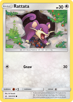 Rattata z edície Unbroken Bonds, karta č.143