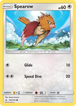 Spearow z edície Unbroken Bonds, karta č.145