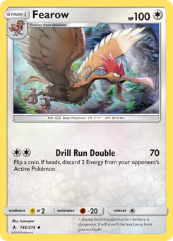 Fearow z edície Unbroken Bonds, karta č.146