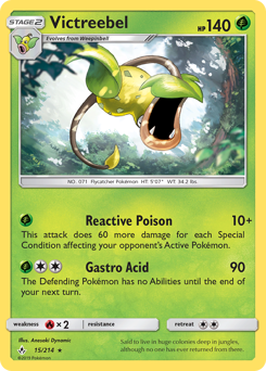 Victreebel z edície Unbroken Bonds, karta č.15