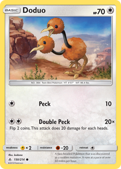 Doduo z edície Unbroken Bonds, karta č.150