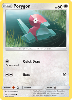 Porygon z edície Unbroken Bonds, karta č.155