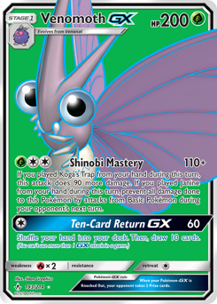 Venomoth-GX z edície Unbroken Bonds, karta č.193