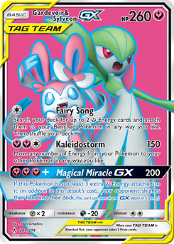 Gardevoir & Sylveon-GX z edície Unbroken Bonds, karta č.204