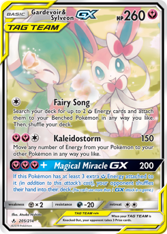 Gardevoir & Sylveon-GX z edície Unbroken Bonds, karta č.205