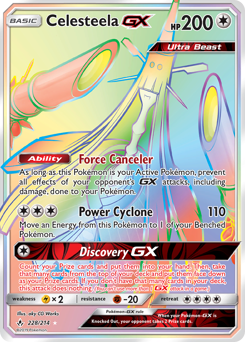 Celesteela-GX z edície Unbroken Bonds, karta č.228