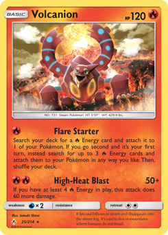 Volcanion z edície Unbroken Bonds, karta č.25
