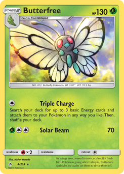 Butterfree z edície Unbroken Bonds, karta č.4