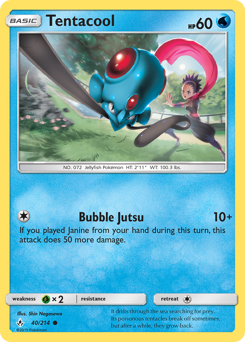 Tentacool z edície Unbroken Bonds, karta č.40