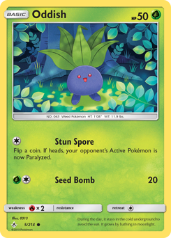 Oddish z edície Unbroken Bonds, karta č.5