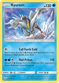 Kyurem z edície Unbroken Bonds, karta č.50
