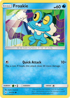 Froakie z edície Unbroken Bonds, karta č.51