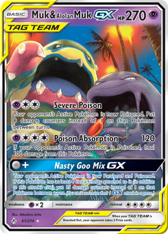 Muk & Alolan Muk-GX z edície Unbroken Bonds, karta č.61