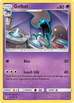 Golbat z edície Unbroken Bonds, karta č.65