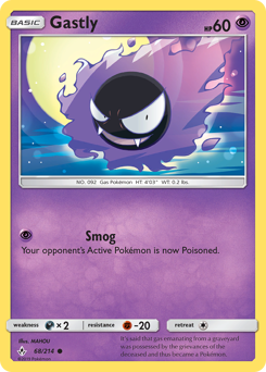 Gastly z edície Unbroken Bonds, karta č.68