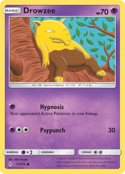Drowzee z edície Unbroken Bonds, karta č.71