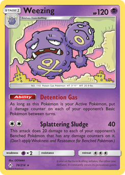 Weezing z edície Unbroken Bonds, karta č.74