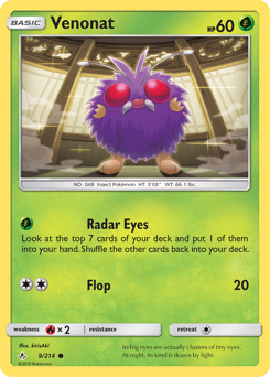 Venonat z edície Unbroken Bonds, karta č.9