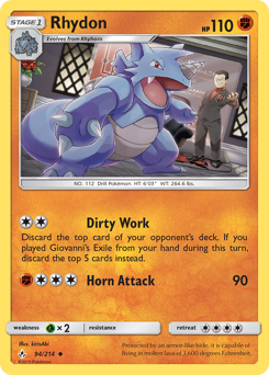 Rhydon z edície Unbroken Bonds, karta č.94