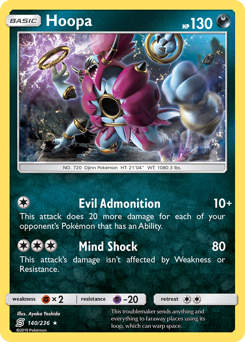 Hoopa z edície Unified Minds, karta č.140