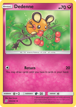 Dedenne z edície Unified Minds, karta č.145