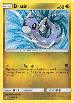 Dratini z edície Unified Minds, karta č.147