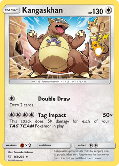 Kangaskhan z edície Unified Minds, karta č.163