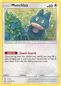 Munchlax z edície Unified Minds, karta č.173