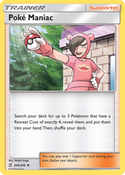 Poké Maniac z edície Unified Minds, karta č.204