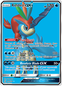 Keldeo-GX z edície Unified Minds, karta č.219