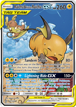 Raichu, ukážková karta