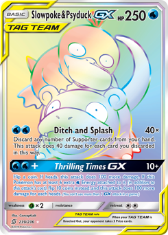 Slowpoke & Psyduck-GX z edície Unified Minds, karta č.239