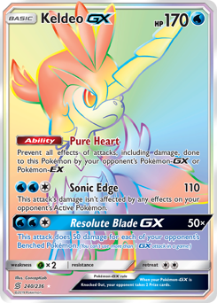 Keldeo-GX z edície Unified Minds, karta č.240