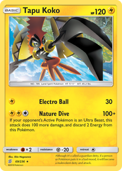 Tapu Koko z edície Unified Minds, karta č.69