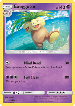 Exeggutor z edície Unified Minds, karta č.74