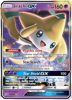 Jirachi-GX z edície Unified Minds, karta č.79