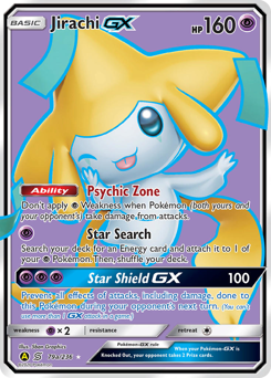 Jirachi-GX z edície Unified Minds, karta č.79a